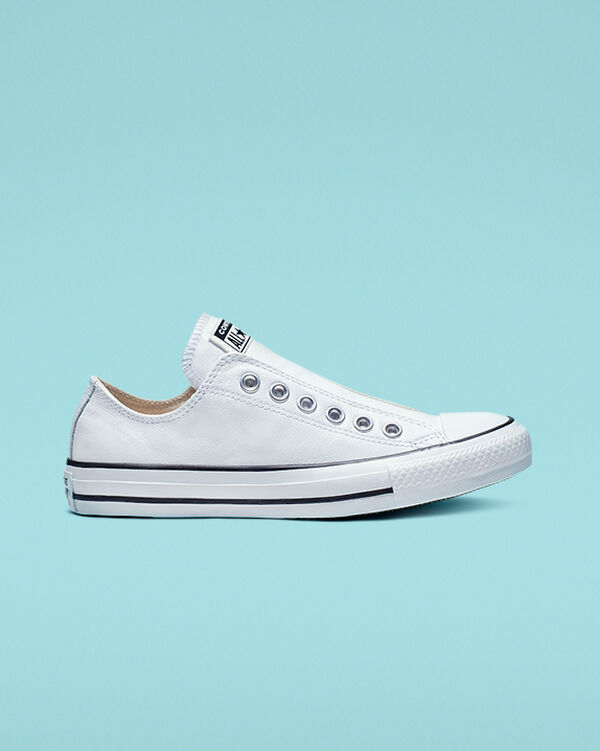 Converse, Pantofi Sport Dama Chuck Taylor All Star Leather DQZGP2408, Negrii/Albi
